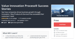 A1 Resource FREE Udemy Courses Nov 3 2017 Value Innovation Process Success Stories