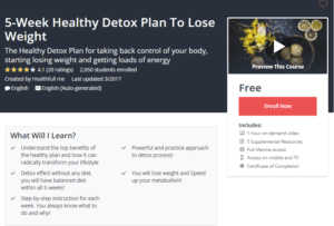 A1 Resource FREE Udemy Courses Nov 6 2017 5 Week Healthy Detox Plan To Lose Weight