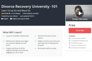 A1 Resource FREE Udemy Courses Nov 6 2017 Divorce Recovery University 101