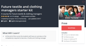 A1 Resource FREE Udemy Courses Nov 6 2017 Future textile and clothing managers starter kit