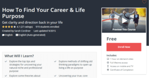 A1 Resource FREE Udemy Courses Nov 6 2017 How To Find Your Career and Life Purpose