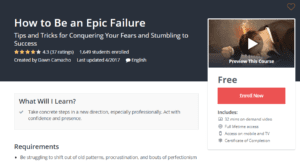 A1 Resource FREE Udemy Courses Nov 6 2017 How to Be an Epic Failure