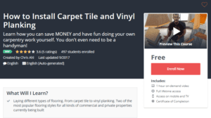 A1 Resource FREE Udemy Courses Nov 6 2017 How to Install Carpet Tile and Vinyl Planking