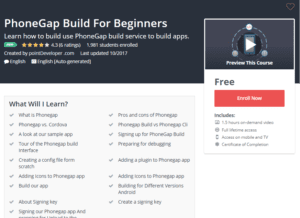 A1 Resource FREE Udemy Courses Nov 6 2017 PhoneGap Build For Beginners