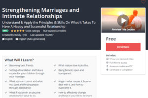 A1 Resource FREE Udemy Courses Nov 6 2017 Strengthening Marriages and Intimate Relationships