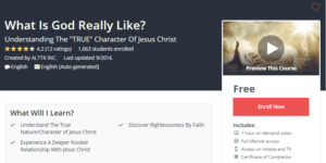 A1 Resource FREE Udemy Courses Nov 6 2017 What Is God Really Like