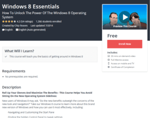 A1 Resource FREE Udemy Courses Nov 6 2017 Windows 8 Essentials