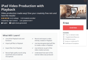 A1 Resource FREE Udemy Courses Nov 6 2017 iPad Video Production with Playback