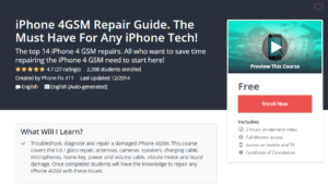 A1 Resource FREE Udemy Courses Nov 6 2017 iPhone 4GSM Repair Guide The Must Have For Any iPhone Tech