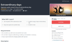 A1 Resource FREE Udemy Courses Nov 7, 2017 - Extraordinary days
