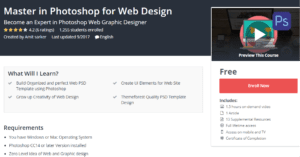 A1 Resource FREE Udemy Courses Nov 7, 2017 - Master in Photoshop for Web Design