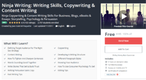 A1 Resource FREE Udemy Courses Nov 7, 2017 - Ninja Writing Writing Skills Copywriting and Content Writing