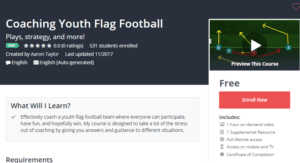A1 Resource FREE Udemy Courses Nov 8, 2017 - Coaching Youth Flag Football