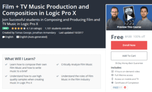 A1 Resource FREE Udemy Courses Nov 8, 2017 - Film plus TV Music Production and Composition in Logic Pro X
