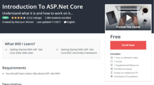 A1 Resource FREE Udemy Courses Nov 8, 2017 - Introduction To ASP Net Core