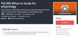 A1 Resource FREE Udemy Courses Nov 8, 2017 - PSL300 What to study for physiology