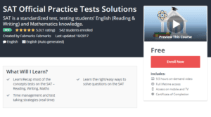 A1 Resource FREE Udemy Courses Nov 8, 2017 - SAT Official Practice Tests Solutions
