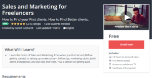 A1 Resource FREE Udemy Courses Nov 8, 2017 - Sales and Marketing for Freelancers