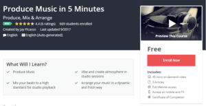 A1 Resource FREE Udemy Courses Nov 8, 2017 – Produce Music in 5 Minutes