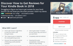 A1 Resource FREE Udemy Courses Dec 10, 2017 – Discover How to Get Reviews for Your Kindle Book in 2018