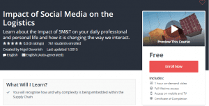 A1 Resource FREE Udemy Courses Dec 10, 2017 – Impact of Social Media on the Logistics