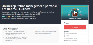A1 Resource FREE Udemy Courses Dec 10, 2017 – Online reputation management personal brand small business