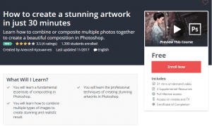 A1 Resource FREE Udemy Courses Dec 2, 2017 – How to create a stunning artwork in just 30 minutes