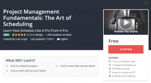 A1 Resource FREE Udemy Courses Dec 2, 2017 – Project Management Fundamentals The Art of Scheduling