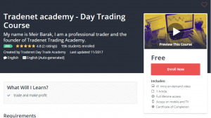 A1 Resource FREE Udemy Courses Dec 2, 2017 – Tradenet academy Day Trading Course