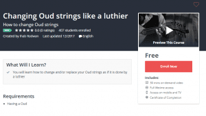 A1 Resource FREE Udemy Courses Dec 7, 2017 – Changing Oud strings like a luthier