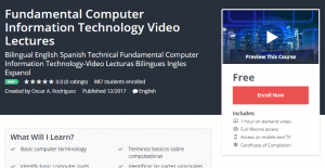 A1 Resource FREE Udemy Courses Dec 7, 2017 – Fundamental Computer Information Technology Video Lectures