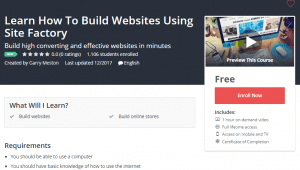 A1 Resource FREE Udemy Courses Dec 7, 2017 – Learn How To Build Websites Using Site Factory