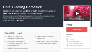 A1 Resource FREE Udemy Courses Dec 7, 2017 – Unit 3 Feeling Homesick