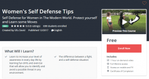 A1 Resource FREE Udemy Courses Dec 7, 2017 – Womens Self Defense Tips