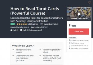 A1 Resource FREE Udemy Courses Dec 8, 2017 – How to Read Tarot Cards Powerful Course