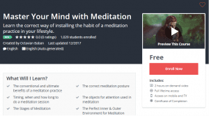 A1 Resource FREE Udemy Courses Dec 8, 2017 – Master Your Mind with Meditation