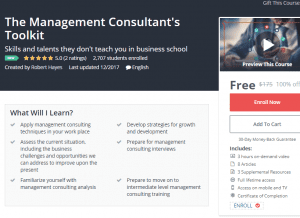 A1 Resource FREE Udemy Courses Dec 9, 2017 – The Management Consultants Toolkit