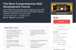A1 Resource SALE Udemy Courses Dec 10, 2017 – The Most Comprehensive Web Development Course