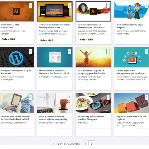 Total Udemy Courses Dec 10 2017 AFTER 13770
