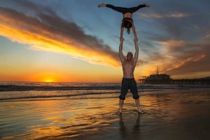 Beach Hand Stand Teamwork